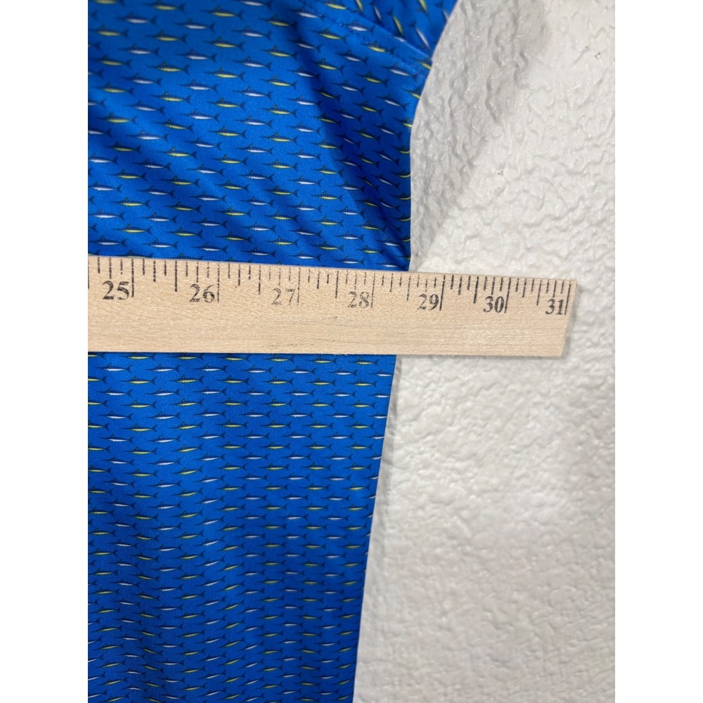 MAELREG Performance Polo Mens 3XL Blue Marlin Fish Print‎ Golf Shirt - Picture 7 of 10